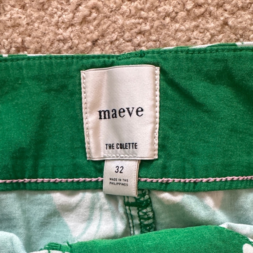 Maeve Green Floral Wide Leg Pants - Picture 3 of 3